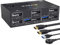 YOUTINGHDAV USB 3.0 DP KVM Switch 2 PC 2 Monitore, KVM-Switches Displayport 4K@144Hz, Displayport 1.4 KVM Switch Dual Monitor, KVM Switches 2 Monitors für 4 USB Geräte Maus Tastatur, mit Wired Remote