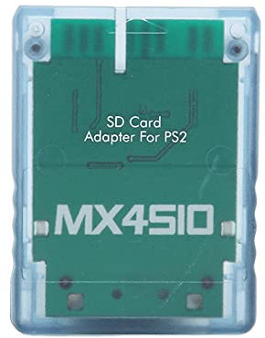 MX4SIO SIO2SD SD Card Adapter for PS2 Console Storage Card Expansion Adapter, Memory Card Reader for PS2 Console, Plug and Play (Transparent Blue)