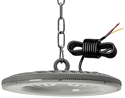 Treoir 100W UFO Industrielampe, 12000LM LED Hallenbeleuchtung 6500K Kaltweiß, IP65 Wasserdicht Werkstattlampe für Warenhaus Fabriken Garage