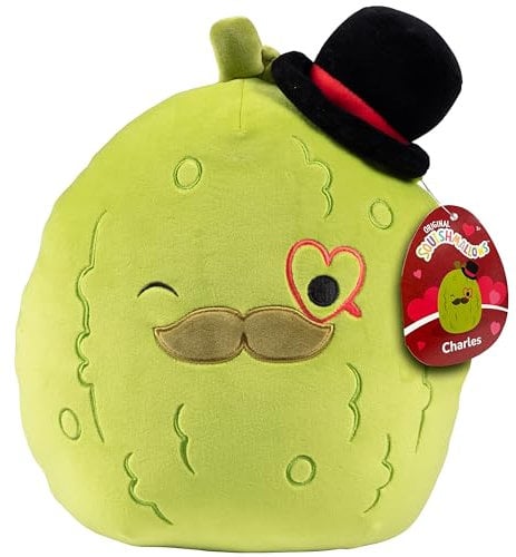 Squishmallows Original Charles The Fancy Pickle – Offizieller Jazwares Plüsch – weiches Plüschtier zum Sammeln – Hinzufügen zu Ihrem Squad – Geschenk für Kinder, Mädchen und Jungen