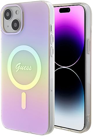 Guess GUHMP15MHITSP Hülle für iPhone 15 Plus 6.7 Rosa hardcase IML Iridescent