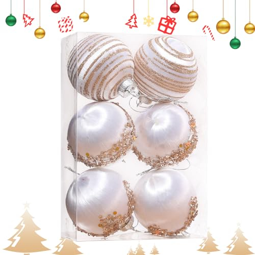 Samt-Weihnachtskugel-Set | bruchsichere Weihnachtskugeln Ornamente Samt Set, Set Samt Weihnachtsbaumkugeln mit Metallschnur für Home Party Phasz