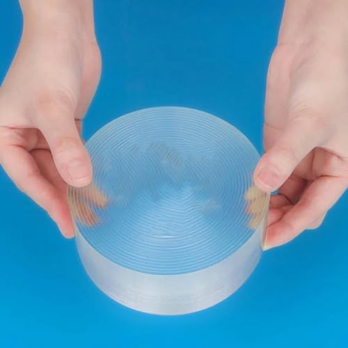 YOLNEY Einseitiges Nano-Klebeband, transparent, schimmelresistent, wasserfest, Acryl-Klebeband, wiederverwendbar, reinigbar, Klebebänder für Küche und Bad, 20 mm, Nano-Klebeband, 5 m