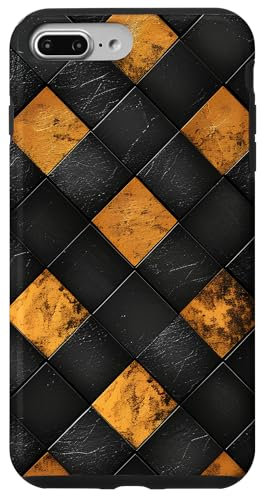 Hülle für iPhone 7 Plus/8 Plus schwarzes Carbon Muster Design