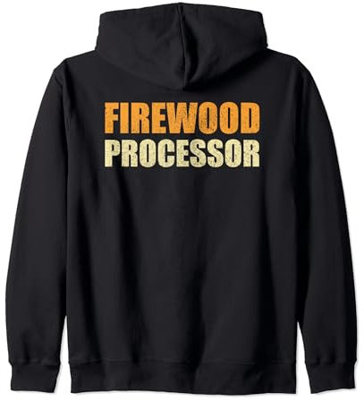Firewood Processor Lumberjack Dad Fathers Day Zip Hoodie