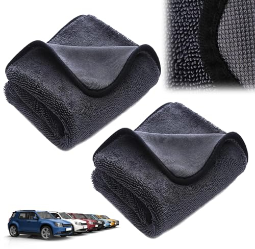 GMHLLES 40x60cm Clean Bathroom Cloth,Clean Bathroom Drying Cloth,Clean,Drying Towel Car Detailing,Thickened Super Absorbent,Traceless and Lint-Free Car Towel (2 Pcs)