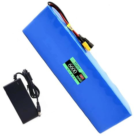 TGHY Akkupack 48 V Lithium-Ionen-Akku 6,6 Ah 7,8 Ah 9 Ah Lithium-Akku 13S3P Li-Ionen-Akku mit X60-Stecker + 54,6 V 2 A Ladegerät für 50 W-450 W Motoren,7.8ah