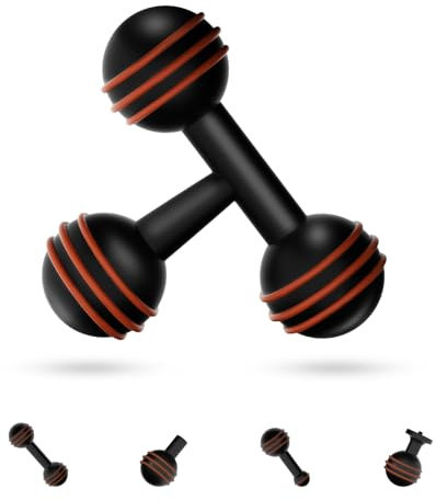 xsaaczm 1'' Ball/25mm Aluminum Alloy Triple Ball Mount Compatible with Ram Mounts B Size Double Socket Arm Any B-Size 1'' Brackets.Expandable for GPS Devices(Triple 25mm Aluminum Adapter)