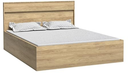 Lomadox Bett140x200 cm Bettgestell Doppelbett 140 x 200 Jugendbett Einzellbett mit Bettkasten in Eiche
