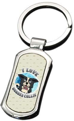I love Border Collie, Dog Lover Gift, Pet Lover Gift, Metal Tin Storage Box, Biscuit, Chocolate,Tin, Emergency Stuff Tin. (Rectangular)