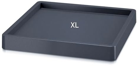 Plateforme mobile pour pot de fleurs avec roulettes - Saucer Square, couleur anthracite (XL - 33 cm, carré)