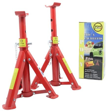 TOP DRIVE Coppia Crick Auto 2 Ton: Sollevatore per Auto, Camper e Moto