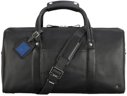 Visconti Toscana Collection Distressed Oiled Leather Travel Bag - Explorer TC150 Black