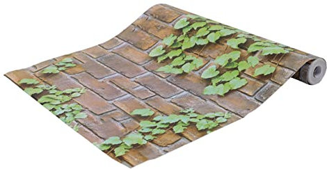 DOITOOL Tapete Tapete Fliesen Wand Ziegel Wasserdicht Beton Besonderheit Klebstoff Aufkleber Wirkung Marmor Gießen Beige Schablonen Abziehen Und Aufkleben Leinen Neutral Lamelle Pvc