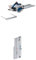 Bosch Professional 18V Scie circulaire Sans-Fil GKS 18V-57-2 GX (butée longitudinale, FSN 440, sans batterie/chargeur) + Rail de guidage spécial coupes transversales FSN 300 X (-45° à +60°, 300 mm)