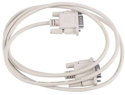 Quystetes Cable adaptador RS232 DB9 de 9 pines macho a VGA de 15 pines, color gris