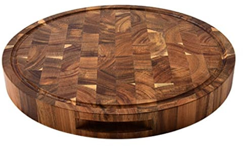 WDSOPK 1 Stücke Holz Endkorn Schneidebretter Holz Metzger Block Fleisch Schneiden Holz Dickes Brett Rundholz,