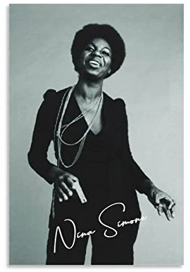 ZZXCHG Druck Auf Leinwand 30x50cm Nina Simone Poster Soggiorno Camera da letto Pittura Opera d'arte Senza Cornice
