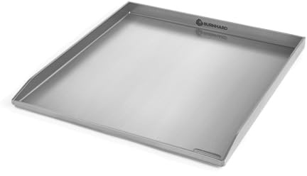 BURNHARD® - Deutsche Marke - Plancha Grillplatte Edelstahl für Gasgrill Earl Serie, spülmaschinenfest - 42,5 x 39,6 x 3 cm