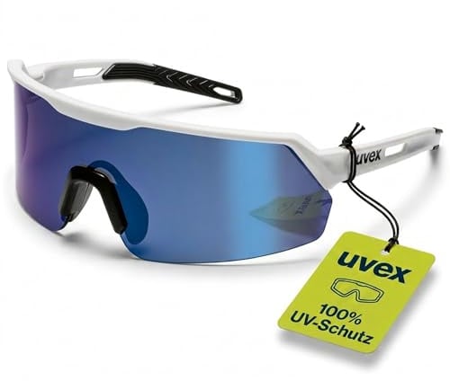 Uvex ultrashield – Schutzbrille – sportliche Bügelbrille mit Panorama-Sichtscheibe - rutschsichere & verstellbare Nasenauflage