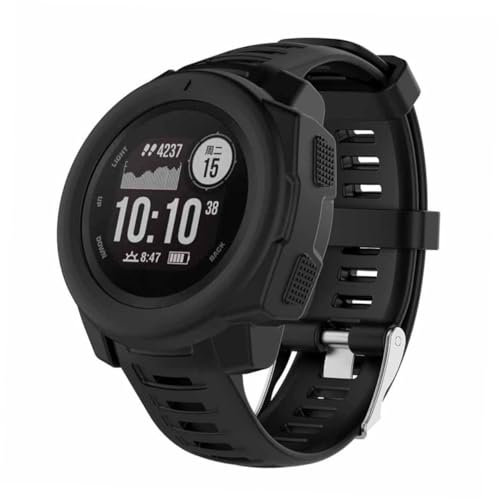 Operitacx Étui de Protection Étanche pour Montre Connectée Aux Chocs et Aux Rayures Compatible avec Garmin Instinct Noir