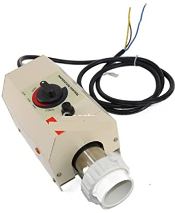 KOROBIE Chauffage de Piscine, Chauffeur de Piscine électrique Thermostat Piscine de 3 KW Chauffage de Basse température constante Équipement de Chauffage électrique pour Piscine Hors Sol