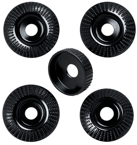 5 pezzi di dischi abrasivi in legno per smerigliatrici angolari, utensili per la lavorazione del legno per intaglio e levigatura di legno, legno tenero, legno duro