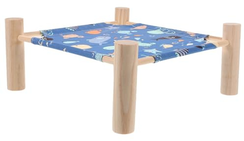 GRIRIW Erhöhtes Holz kleintierbett für Hamster und Meerschweinchen Luftdurchlässiges Stabiles Feldbett ohne Splitter Abnehmbar und Leicht zu Reinigen für Kleine Haustiere im Winter und