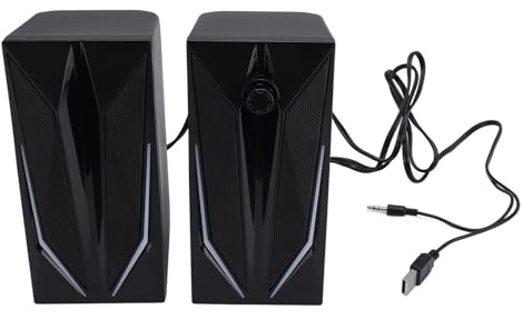 Sonew Petits Haut-parleurs de Bureau USB Multimédia RVB avec éclairage RVB pour Ordinateur Portable et Ordinateur de Bureau
