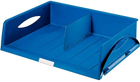 Leitz Ablagekorb Querformat A3, 6er Pack, Ideales Sortier- und Ablagesystem für Poststellen und Kopierräume, Blau, Sorty, 52320035