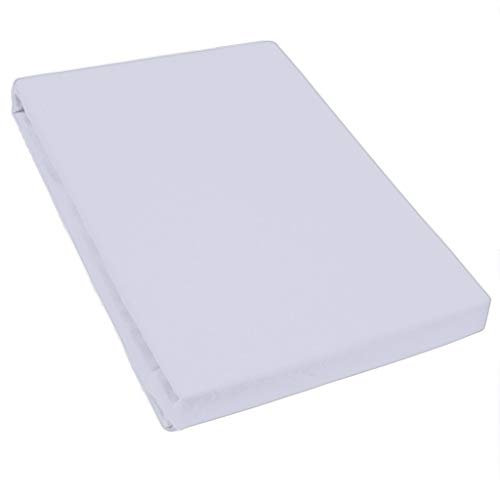 Hahn Haustextilien Jersey-Spannlaken Basic Größe 90-100x200 cm Farbe hellgrau