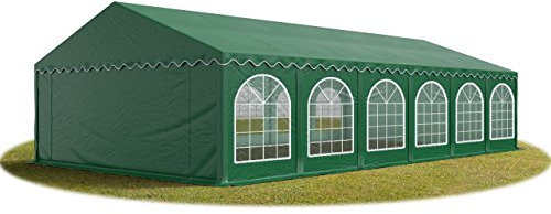 6x12 mTendone per feste PREMIUM PVC verde scuro 100% impermeabile Gazebo da giardino Tendone da esterno Tenda party