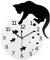 Timelike Fishbowl Cat Clock/Creative Wall Clocks/Home DIY Decoration Watch/Cat on Clock Living Room Mirror 3D Wall Design