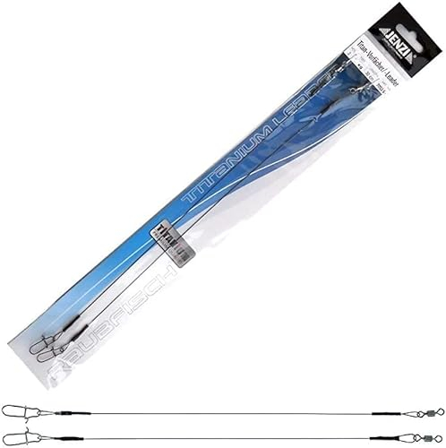blntackle76 Set: 2 Packungen (4 Stück) Titan- Vorfächer zum erfolgreichen Raubfischangeln von Jenzi 30cm 7kg, 11kg,15kg je nach Auswahl+gratis Petri Heil! Aufkleber (Tragkraft 7kg)
