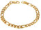 PROSTEEL Chaîne Bracelet Garçon Doré 19cm Gourmette Maille Figaro 6mm de Large