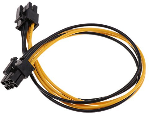 D DOLITY Mini 6pin Male to 6 pin Male PCIe PCI-e GPU Video Card Power Extension Cable