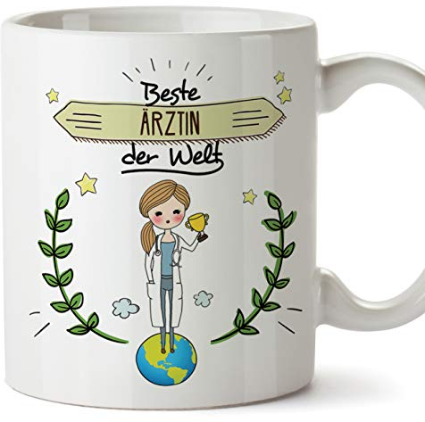 Mugffins Ärztin Tasse/Becher/Mug Geschenk Schöne and lustige kaffetasse - Beste Ärztin der Welt - Keramik 350 ml