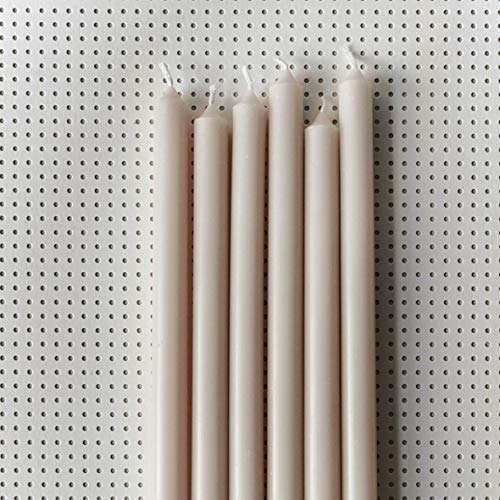 STOFF Nagel Kerzen Set, Wachs, ø 1,2 cm, h 18 cm, Beige