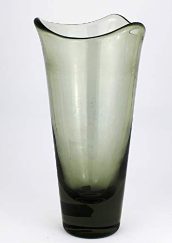 Holmegaard Per Lutken Glas Retro Vintage Glasvase - 50/60 Jahre - Masse: 1200 gr. 24,5 cm hoch und 12 cm Durchmesser. braune Farbe - Artikel aus zweiter Hand