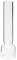 DELITE Glaszylinder 8''' transparent, unterer Durchmesser außen 35,7 mm, innen 32,2 mm, oberer Durchmesser außen 27,8 mm, Höhe 230 mm, für Petroleumlampen