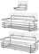Orimade Shower Caddy Basket Soap Dish Holder Shelf with 5 Hooks Bathroom Organiser Shelf Kitchen Storage Rack Wall Mounted Adhesive No Drilling SUS304 Stainless Steel - 3 Pack