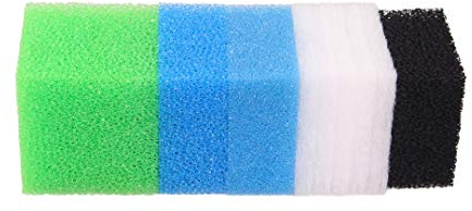 INGVIEE Set Kompatibel Filterschwamm für Juwel Compact/Bioflow 3.0 / M (1x Blau Fein, 1x Blau Grob, 2X Grün Nitrat, 2X Aktivkohleschwamm, 5X Filterwatte)