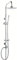 Colonna Doccia Attrezzata 025 Ottone Cromato Soffione Tondo Doccetta