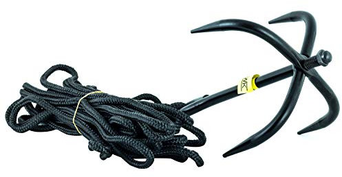 NITEHAWK Grappling Anchor Hook, Heavy Duty with 10m Nylon Rope, Military/Camping/Hiking/Bushcraft