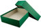 Hochwertige Aufbewahrungs- und Geschenkboxen - 10 Stück - DIN A4 - Dunkelgrün (Grün) bezogen - 302 x 213 x 70 mm