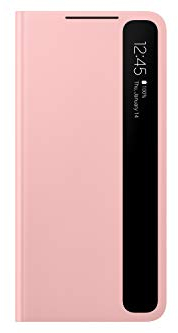 Samsung Clear View Smartphone Cover EF-ZG996 für Galaxy S21+ 5G Flip Cover, Handy-Hülle, extra-dünn, stoßfest, Schutz Case, Pink