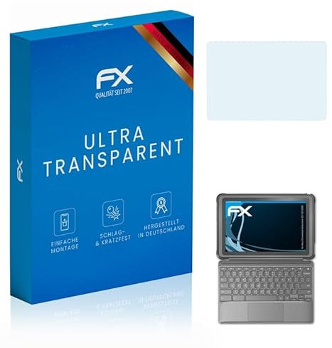 atFoliX Schutzfolie kompatibel mit Asus Chromebook Detachable CZ1 CZ10000 Folie, ultraklare FX Displayschutzfolie (2X)