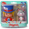 My First Pinypon 700017040 Zauberer und Hase, 2 Mini-Spielfiguren mit 3 verschiedenen Gesichtern und austauschbaren Körperstücken zum Lernen von Farben und Formen, Babys ab 12 Monaten, Mehrfarbig,