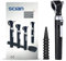 Scian Otoskop Kit – Ear Scope Otoskop mit LED Licht, 3 fache Vergrößerung, 4 Speculum Tips Größe, leichtes Diagnostik Ohrpflege-Tool für Kinder, Erwachsene, hunde, Heimgebrauch (Schwarz)