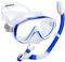 DIZOKIZO Masque de Plongée pour Adultes Masque Tuba Vue Panoramique Anti-Fuite Anti-buée avec Sangles Ajustables et Masque Piscine pour Natation et Plongée sous-Marine